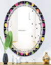 Retro Circular Moons - Modern Round or Oval Wall Mirror - Triple C