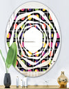 Retro Circular Moons - Modern Round or Oval Wall Mirror - Whirl