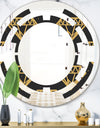 Vintage Golden Diamonds - Modern Round or Oval Wall Mirror - Space