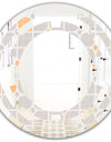 Retro Geometrical Pattern II - Modern Round or Oval Wall Mirror - Space