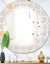 Retro Geometrical Pattern II - Modern Round or Oval Wall Mirror - Triple C
