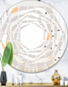 Retro Geometrical Pattern II - Modern Round or Oval Wall Mirror - Whirl