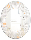Retro Geometrical Pattern II - Modern Round or Oval Wall Mirror - Wave