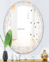 Retro Geometrical Pattern II - Modern Round or Oval Wall Mirror - Triple C