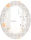 Retro Geometrical Pattern II - Modern Round or Oval Wall Mirror - Triple C