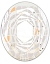Retro Geometrical Pattern II - Modern Round or Oval Wall Mirror - Whirl