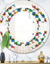Retro Ornamental Design II - Modern Round or Oval Wall Mirror - Space