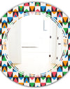 Retro Ornamental Design II - Modern Round or Oval Wall Mirror - Triple C