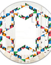 Retro Ornamental Design II - Modern Round or Oval Wall Mirror - Hexagon Star