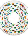 Retro Ornamental Design II - Modern Round or Oval Wall Mirror - Whirl