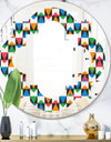 Retro Ornamental Design II - Modern Round or Oval Wall Mirror - Quatrefoil