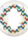 Retro Ornamental Design II - Modern Round or Oval Wall Mirror - Quatrefoil