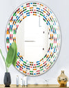 Retro Ornamental Design II - Modern Round or Oval Wall Mirror - Wave