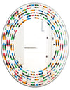 Retro Ornamental Design II - Modern Round or Oval Wall Mirror - Wave
