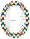 Retro Ornamental Design II - Modern Round or Oval Wall Mirror - Triple C