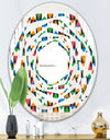 Retro Ornamental Design II - Modern Round or Oval Wall Mirror - Whirl