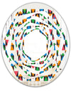 Retro Ornamental Design II - Modern Round or Oval Wall Mirror - Whirl