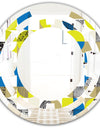 Circular Retro Design I - Modern Round or Oval Wall Mirror - Space