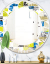 Circular Retro Design I - Modern Round or Oval Wall Mirror - Leaves