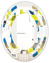 Circular Retro Design I - Modern Round or Oval Wall Mirror - Space