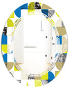 Circular Retro Design I - Modern Round or Oval Wall Mirror - Triple C
