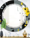 Retro Abstract Design I - Modern Round or Oval Wall Mirror - Triple C