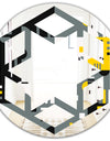 Retro Abstract Design I - Modern Round or Oval Wall Mirror - Hexagon Star