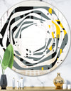 Retro Abstract Design I - Modern Round or Oval Wall Mirror - Whirl