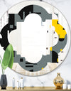 Retro Abstract Design I - Modern Round or Oval Wall Mirror - Quatrefoil
