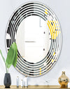 Retro Abstract Design I - Modern Round or Oval Wall Mirror - Wave