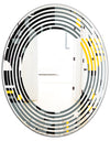 Retro Abstract Design I - Modern Round or Oval Wall Mirror - Wave