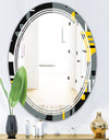 Retro Abstract Design I - Modern Round or Oval Wall Mirror - Triple C