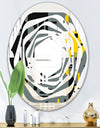 Retro Abstract Design I - Modern Round or Oval Wall Mirror - Whirl