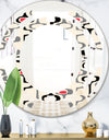 Retro Abstract Design IX - Modern Round or Oval Wall Mirror - Space