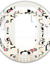 Retro Abstract Design IX - Modern Round or Oval Wall Mirror - Space