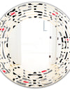 Retro Abstract Design IX - Modern Round or Oval Wall Mirror - Wave