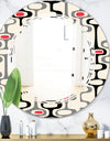 Retro Abstract Design IX - Modern Round or Oval Wall Mirror - Triple C