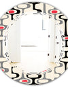 Retro Abstract Design IX - Modern Round or Oval Wall Mirror - Triple C