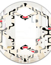 Retro Abstract Design IX - Modern Round or Oval Wall Mirror - Hexagon Star