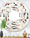 Retro Abstract Design IX - Modern Round or Oval Wall Mirror - Whirl