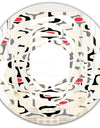 Retro Abstract Design IX - Modern Round or Oval Wall Mirror - Whirl