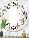Retro Abstract Design IX - Modern Round or Oval Wall Mirror - Quatrefoil