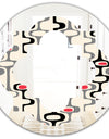 Retro Abstract Design IX - Modern Round or Oval Wall Mirror - Quatrefoil