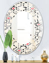 Retro Abstract Design IX - Modern Round or Oval Wall Mirror - Wave