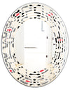 Retro Abstract Design IX - Modern Round or Oval Wall Mirror - Wave