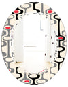 Retro Abstract Design IX - Modern Round or Oval Wall Mirror - Triple C