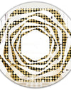 Abstract Gold Mosaic - Modern Round or Oval Wall Mirror - Whirl
