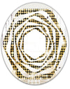 Abstract Gold Mosaic - Modern Round or Oval Wall Mirror - Whirl