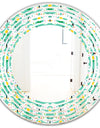 Retro Butterflies I - Modern Round or Oval Wall Mirror - Wave