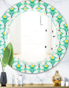 Retro Butterflies I - Modern Round or Oval Wall Mirror - Triple C